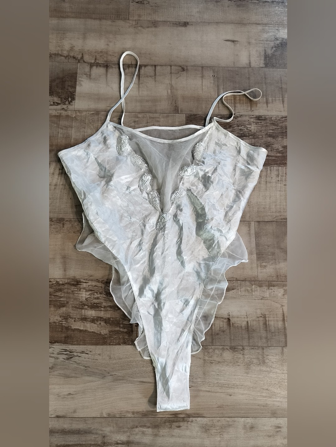 Victoria's Secret Iridescent Sheer White Slip